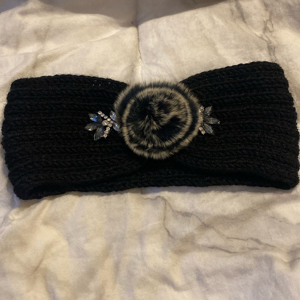 Winter Headband with Flower Design